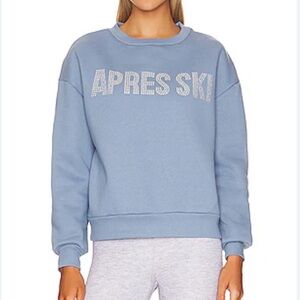 Beach Riot Apres Ski Sweatshirt in Faded Denim NWOT Size Large